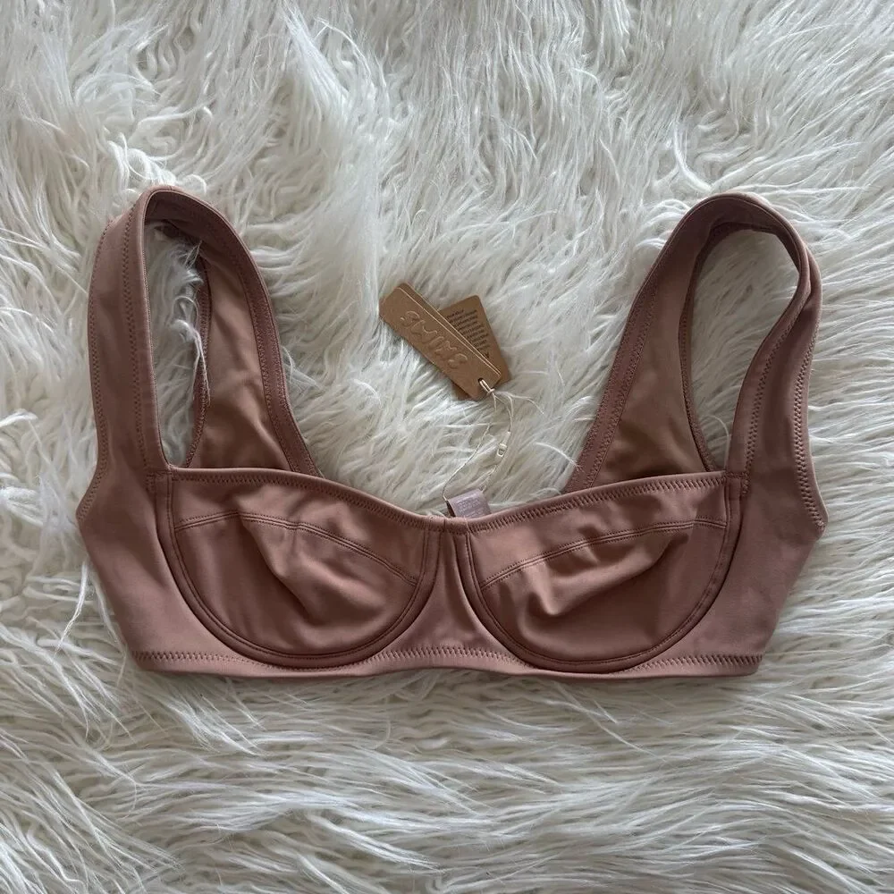 Skims Shaping Swim Unlined Underwire Bikini Top Sienna Size XS